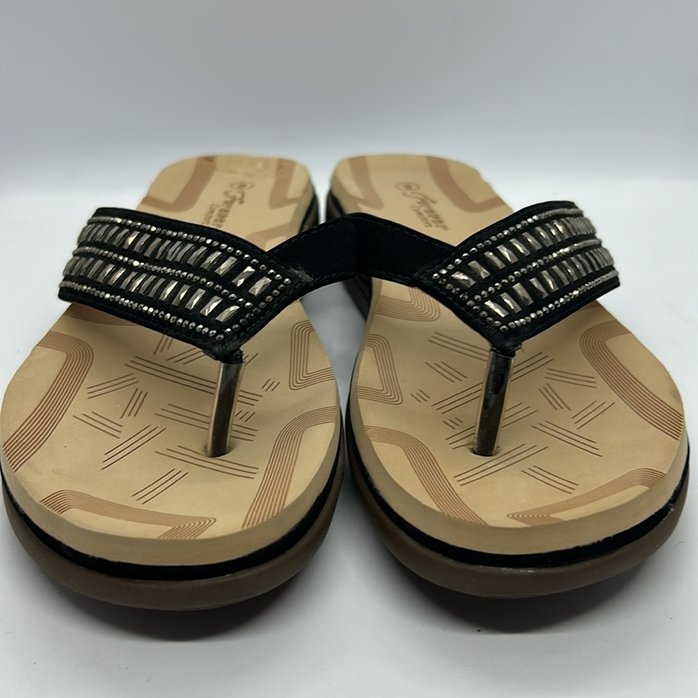 Women's Black beaded Sandals Forever Comfort Size 9 - Picture 6 of 8